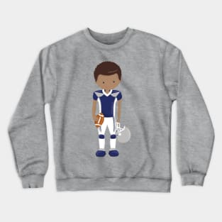 African American Boy, American Football, Rugby Crewneck Sweatshirt